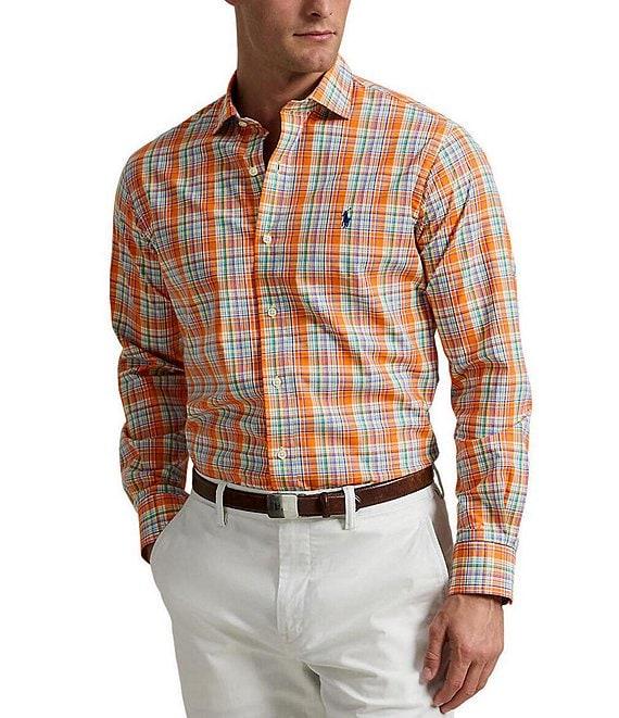 Polo Ralph Lauren Classic Fit Bright Plaid Stretch Poplin Long Sleeve Woven Shirt Product Image