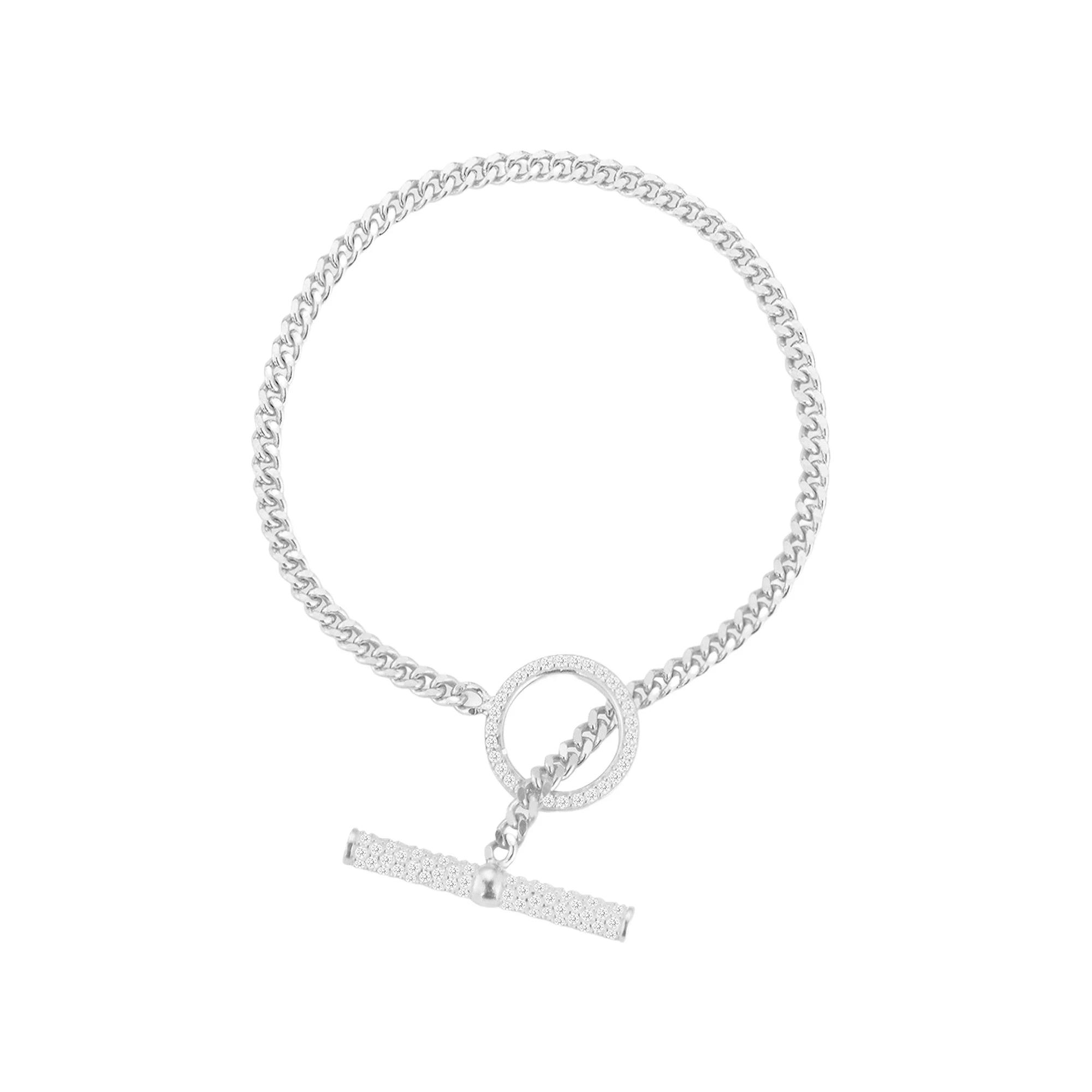 Sunkissed Sterling Sterling Silver Cubic Zirconia Toggle Bracelet, Women's, Size: 6", Silver Tone Product Image