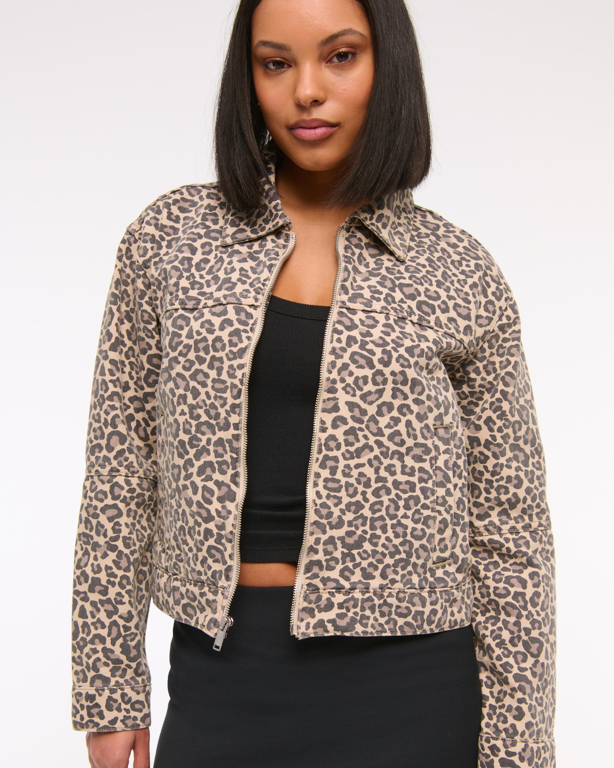 Denim Zip-Up Jacket Product Image