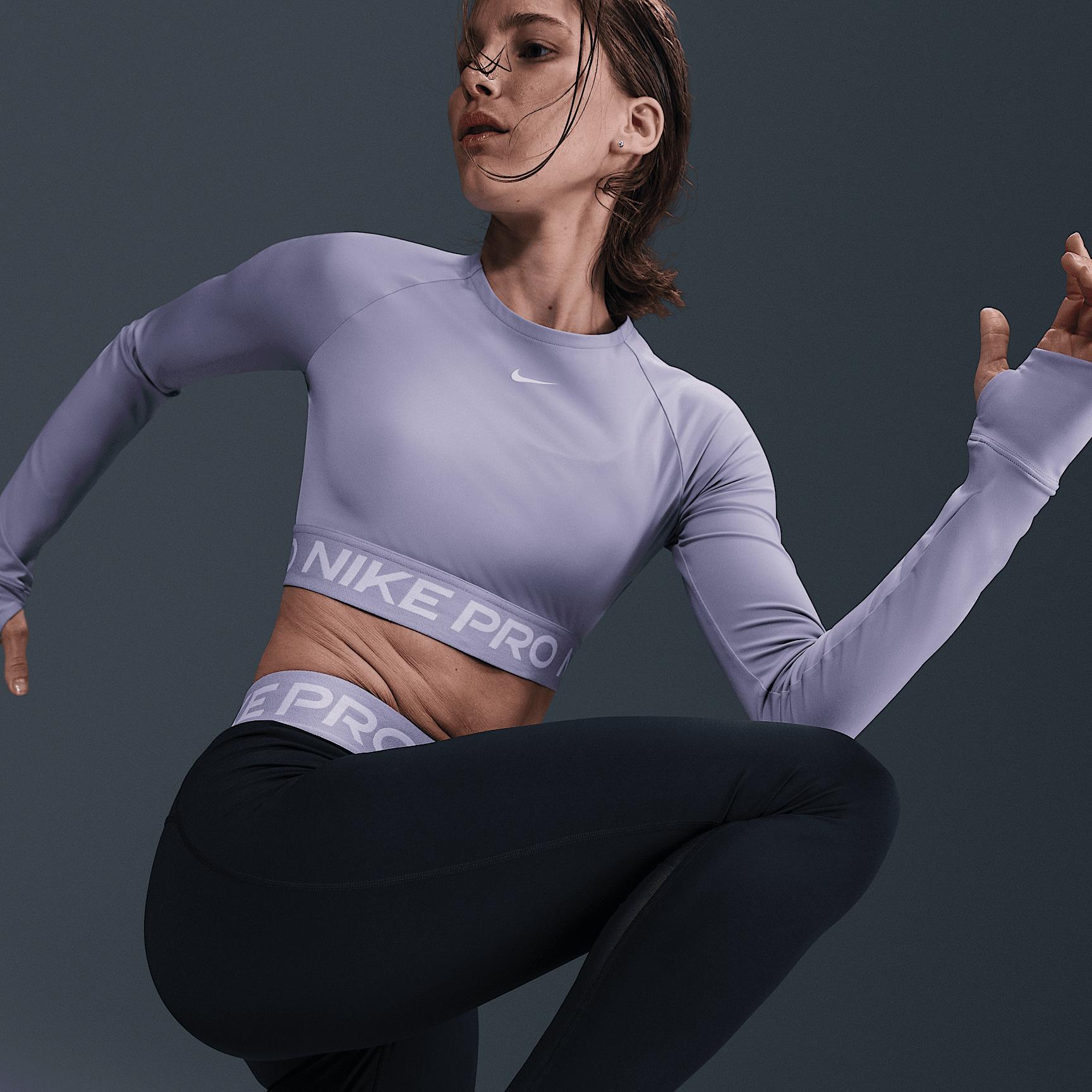 Women's Nike Pro Dri-FIT Cropped Long-Sleeve Top Product Image