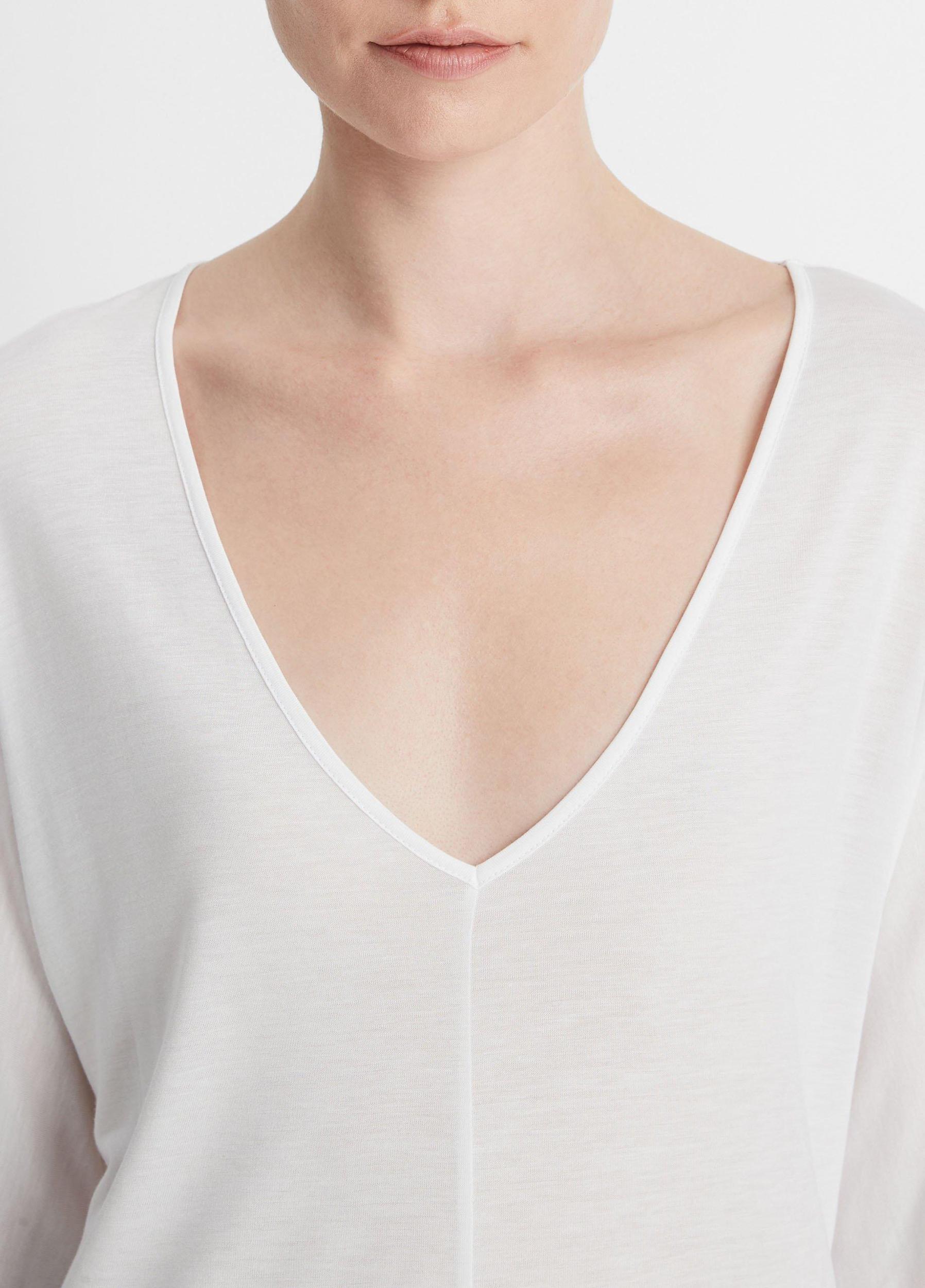 Relaxed V-Neck Dolman T-Shirt Product Image