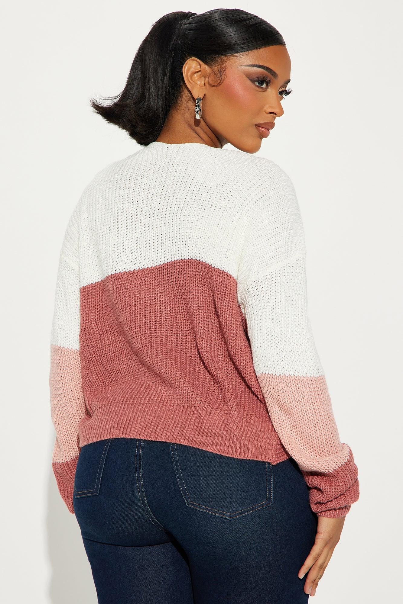 Just A Little Twisted Sweater - Blush Product Image