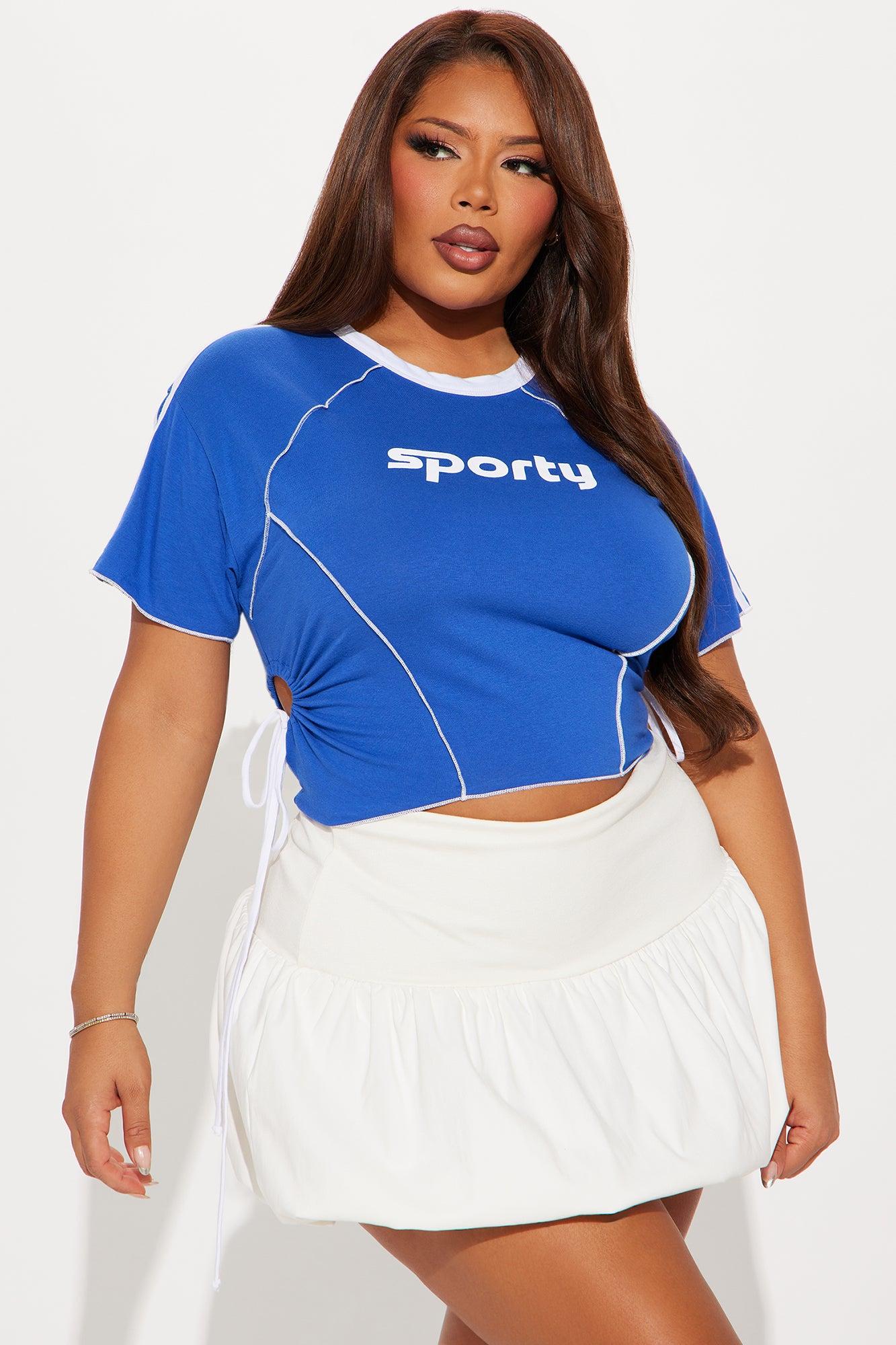 Never Better Sporty Cut Out Tee - Royal Product Image