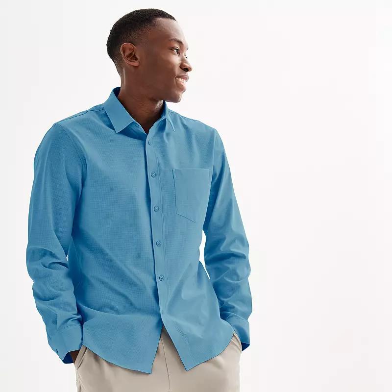 Men's FLX Slim Performance Untucked-Fit Button Down Long Sleeve Shirt,  Product Image