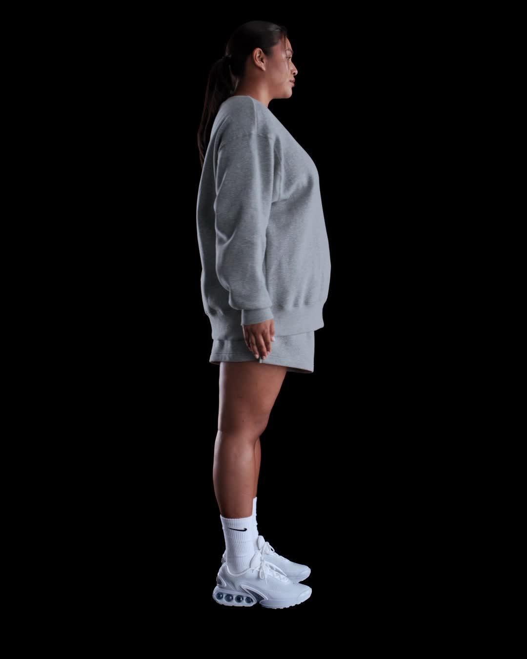 Womens Nike Sportswear Phoenix Fleece Oversized Crew-Neck Sweatshirt (Plus Size) | FZ4272-063 Product Image