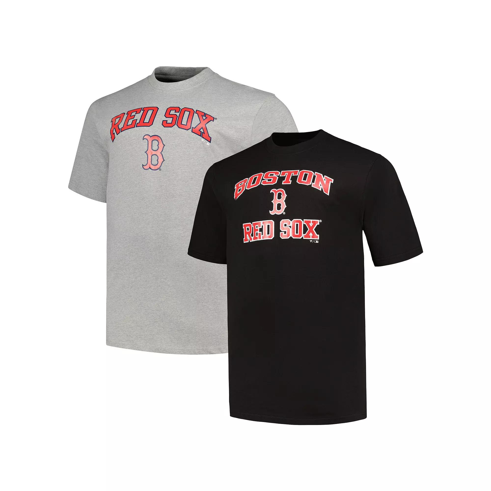 Men's Profile Black/Heather Gray Boston Red Sox Big & Tall T-Shirt Combo Pack,  Product Image