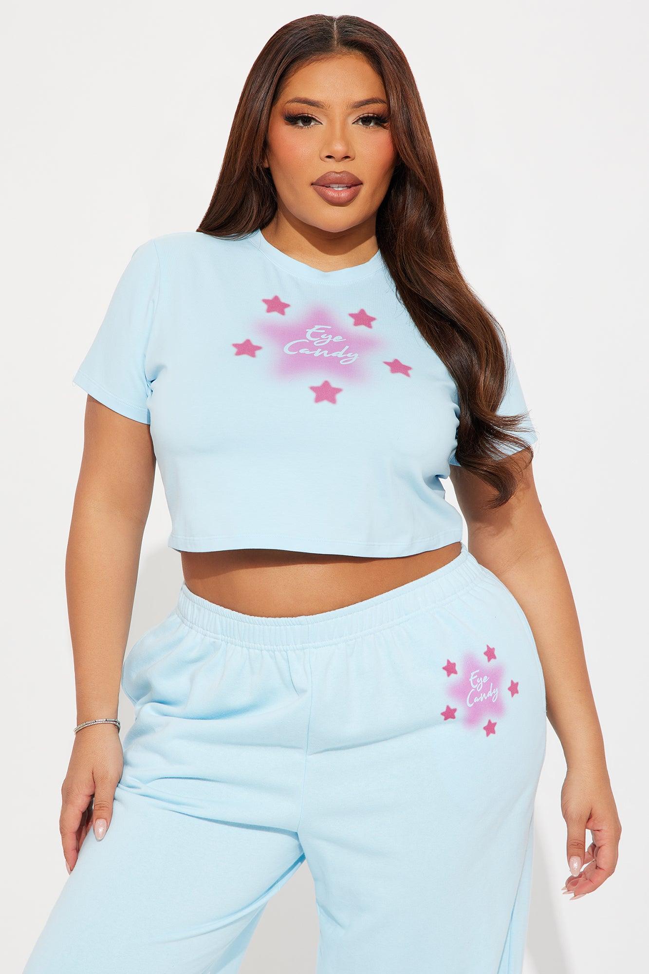Your Eye Candy Jogger Set - Light Blue Product Image