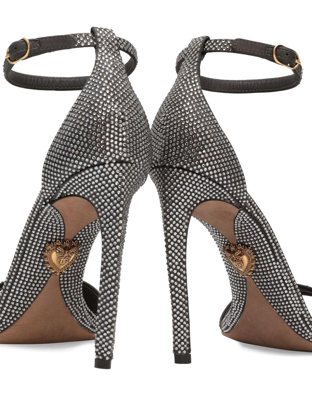 105mm rhinestone-embellished ankle-strap sandals Product Image