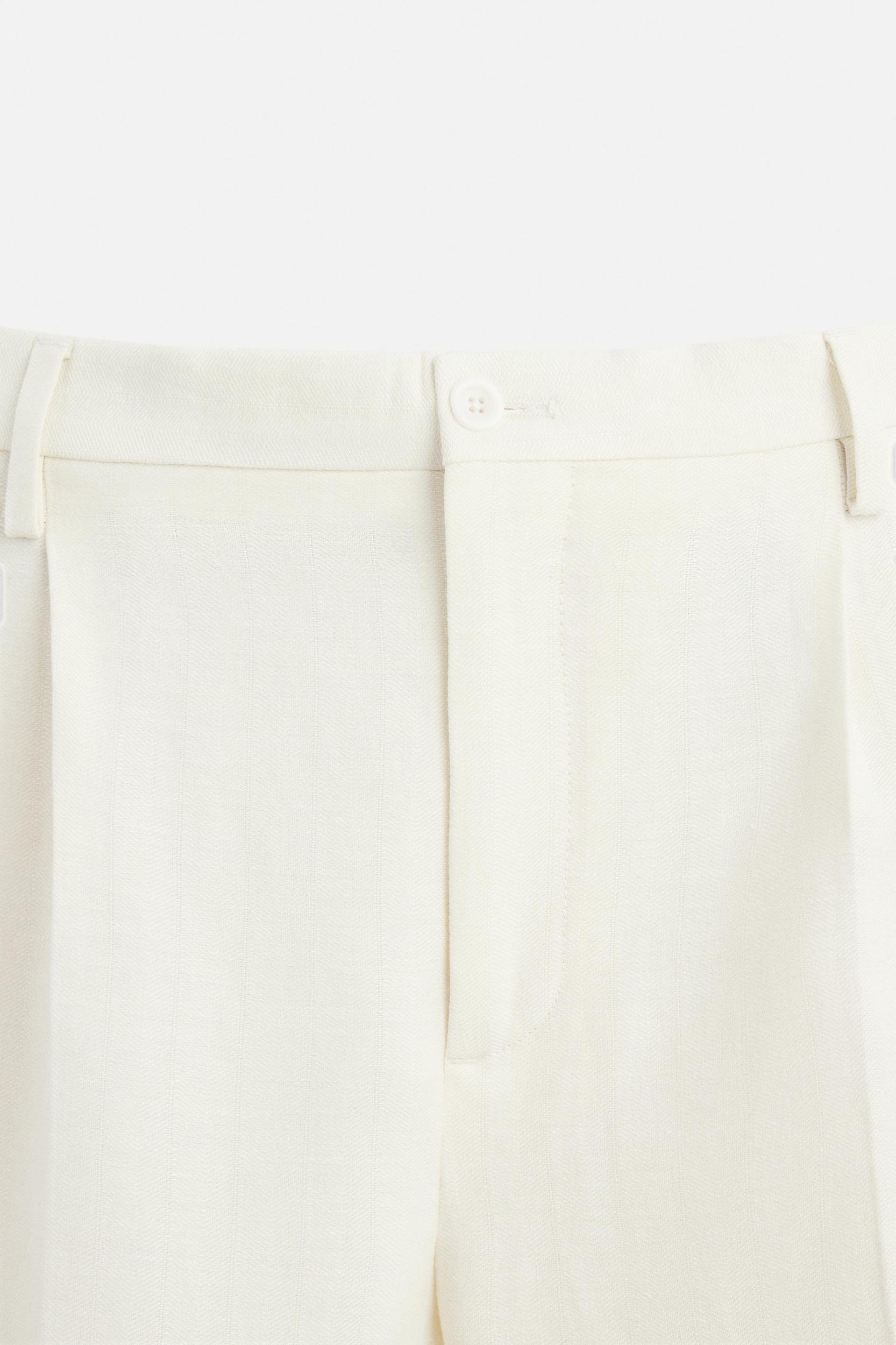 LIMITED EDITION HERRINGBONE LINEN-WOOL PANTS Product Image
