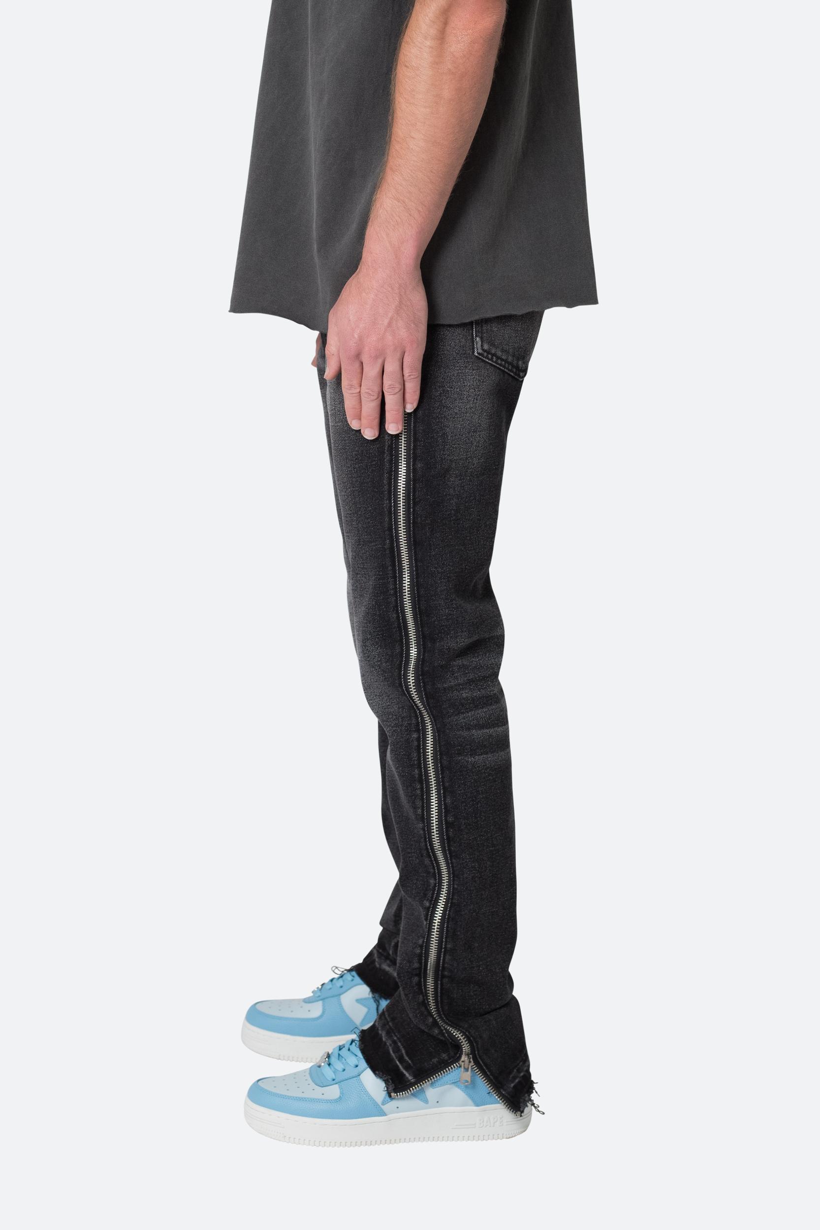 D558 Straight Stripe Denim - Black Product Image