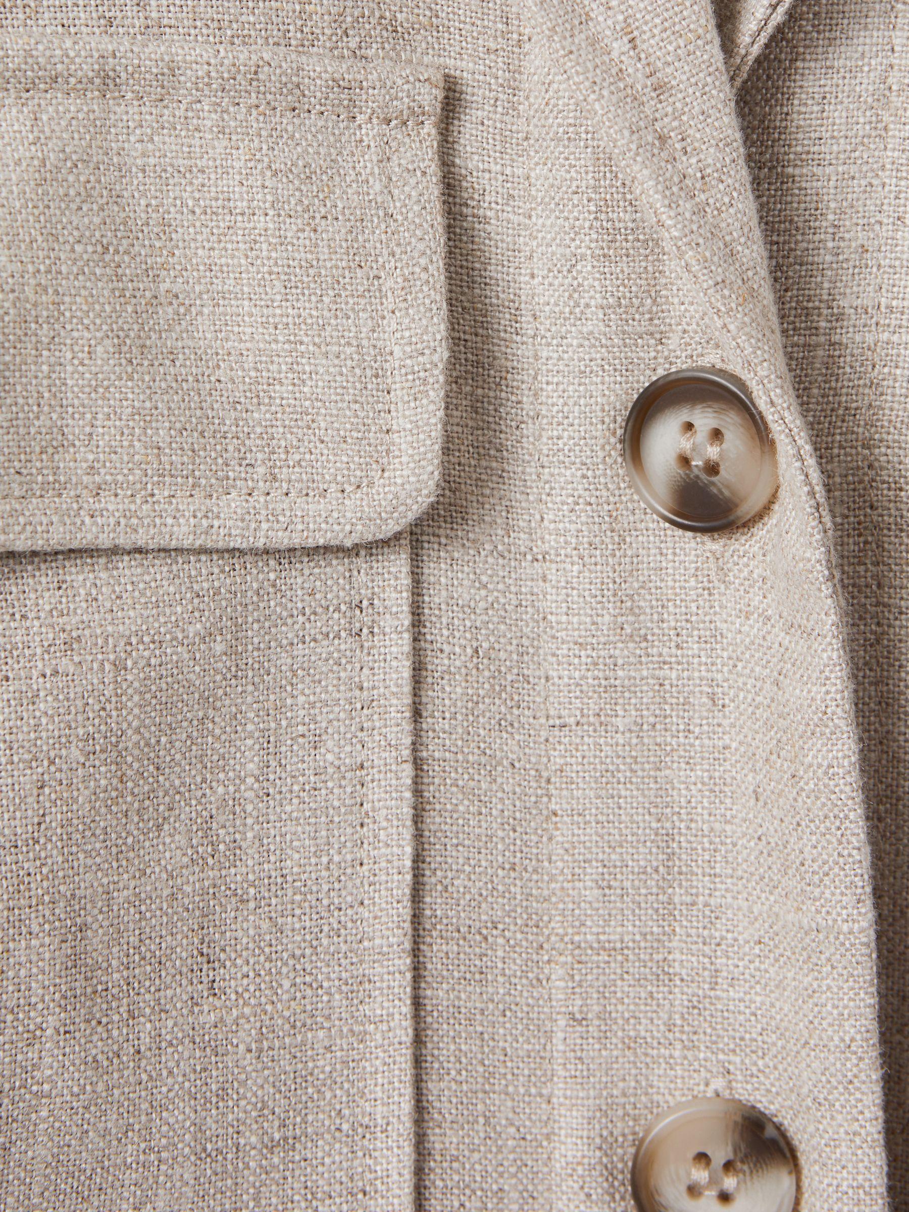 Linen Wide Leg Jumpsuit in Neutral Product Image