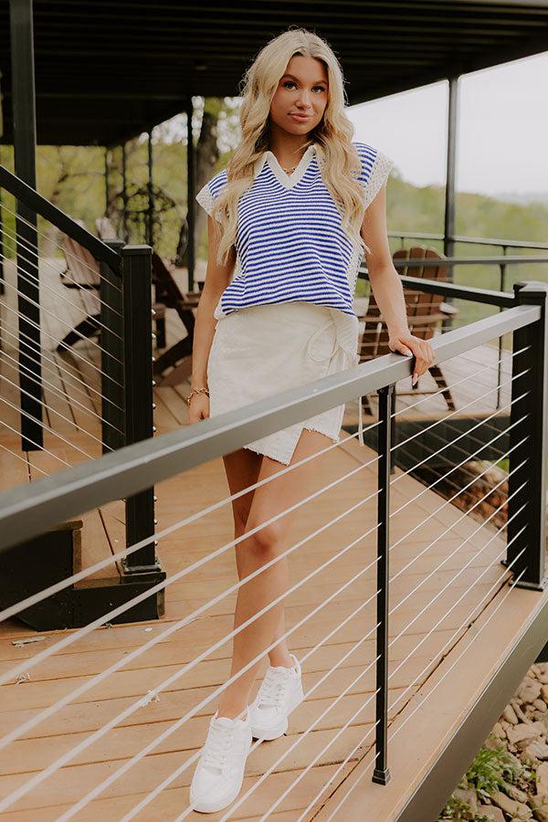 Yacht Club Social Knit Stripe Top Product Image