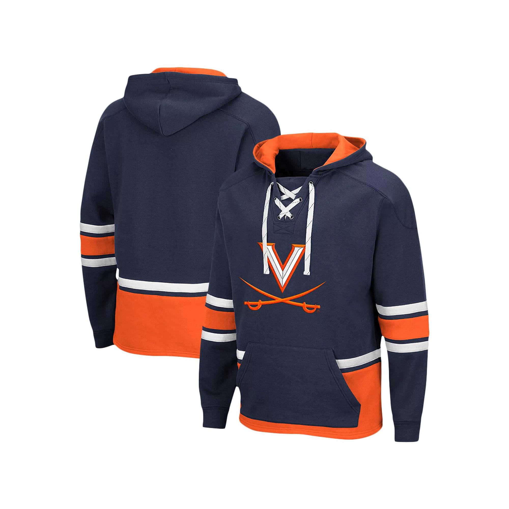 Men's Colosseum Navy Virginia Cavaliers Lace Up 3.0 Pullover Hoodie, Size: Large, Blue Product Image