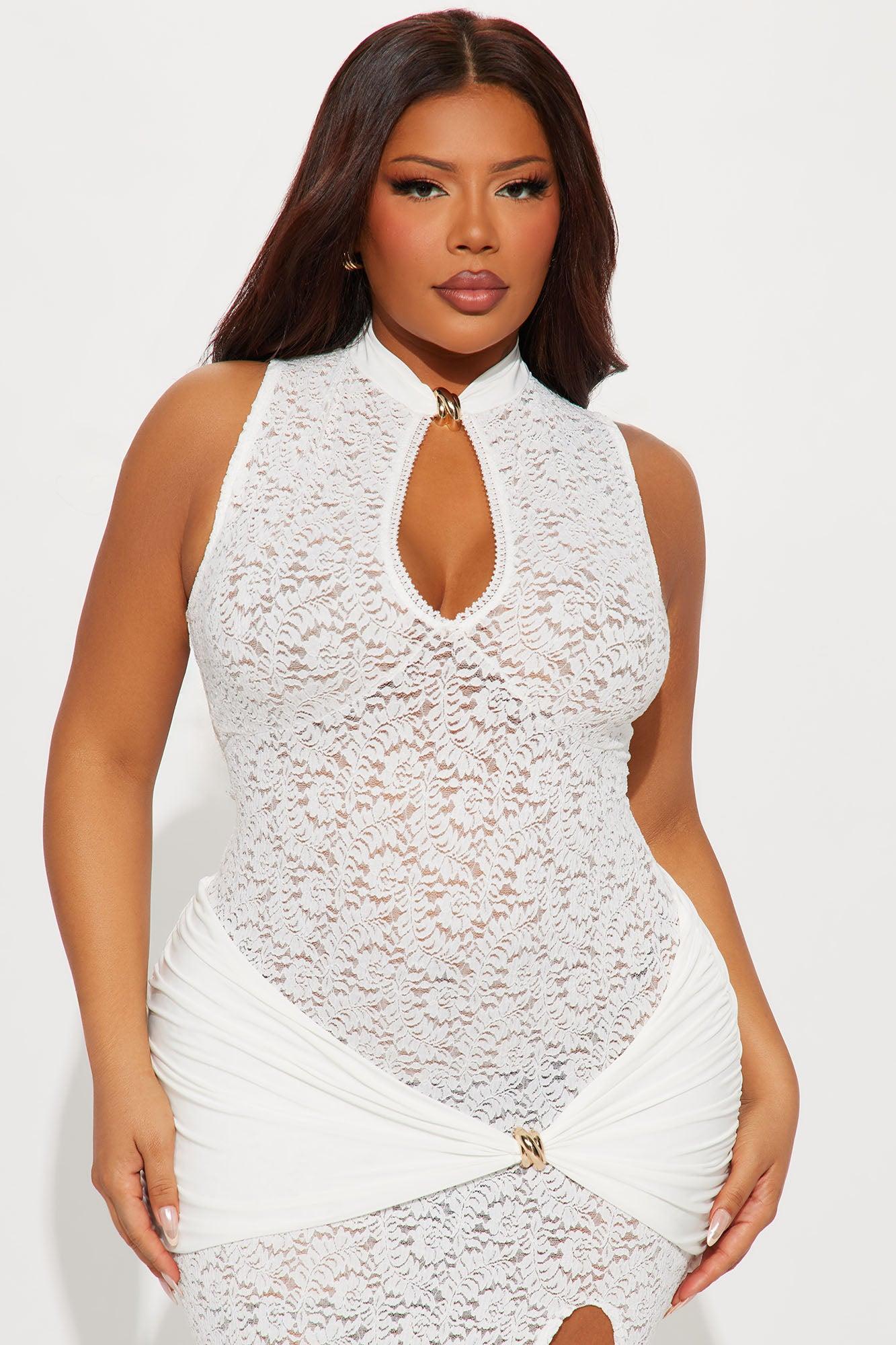 Bianca Lace Maxi Dress - Ivory Product Image