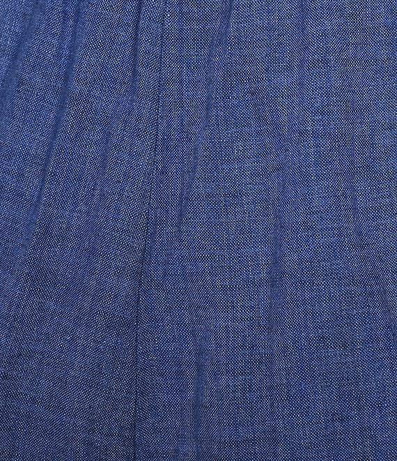 Eileen Fisher Textured Organic Linen Pleated Lantern Ankle Pants Product Image