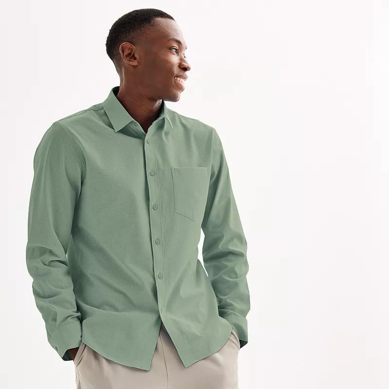 Men's FLX Slim Performance Untucked-Fit Button Down Long Sleeve Shirt,  Product Image