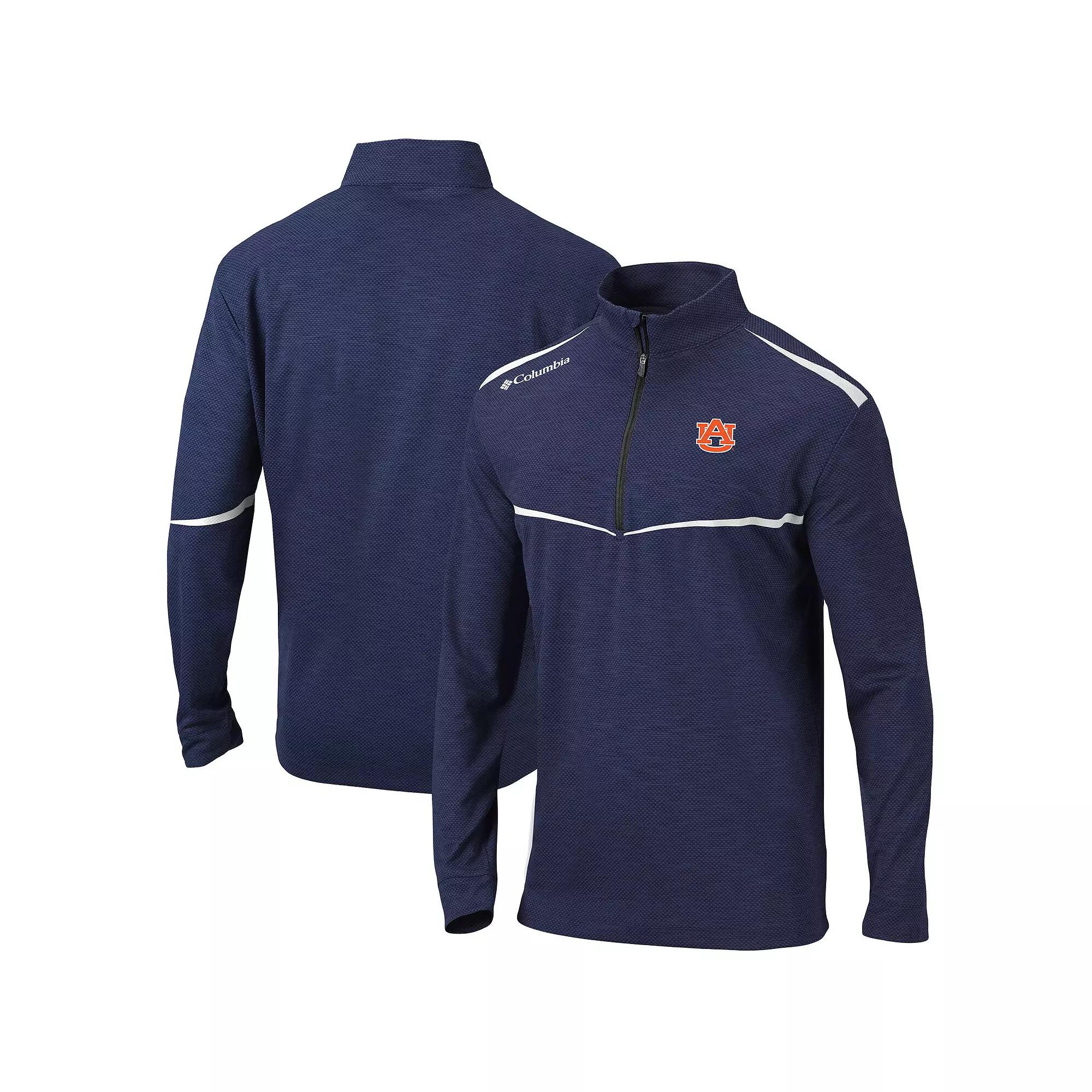 Mens Columbia Auburn Tigers Scorecard Quarter-Zip Jacket Blue Product Image