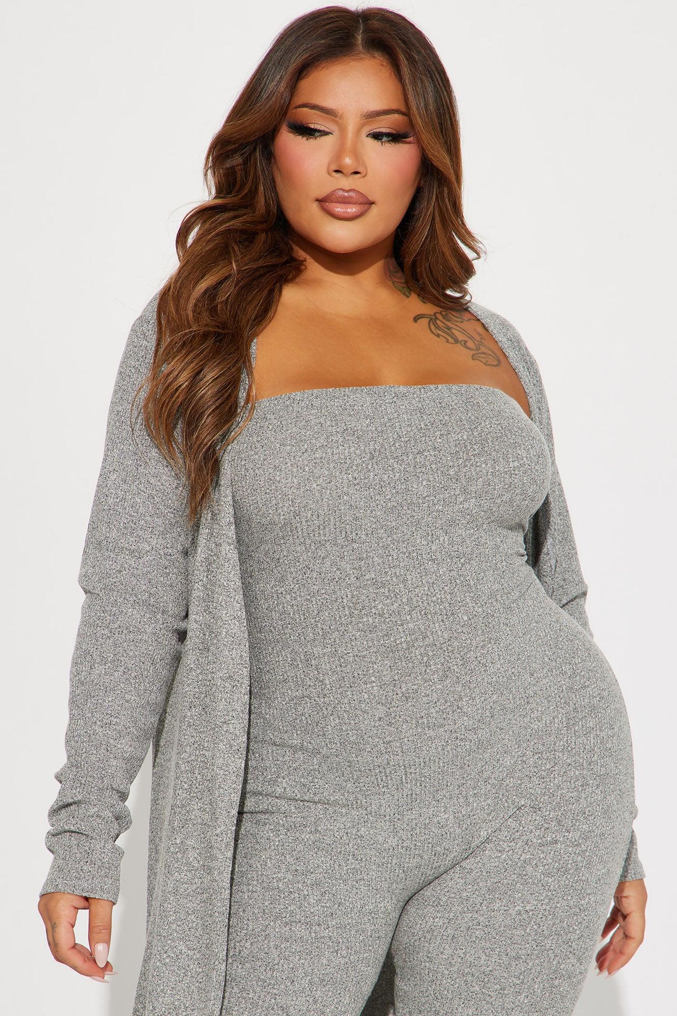 Keep Calm Jumpsuit Set - Heather Grey Product Image