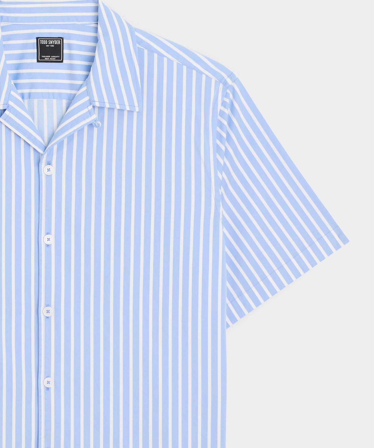 Cropped Poplin Camp Collar Shirt Product Image