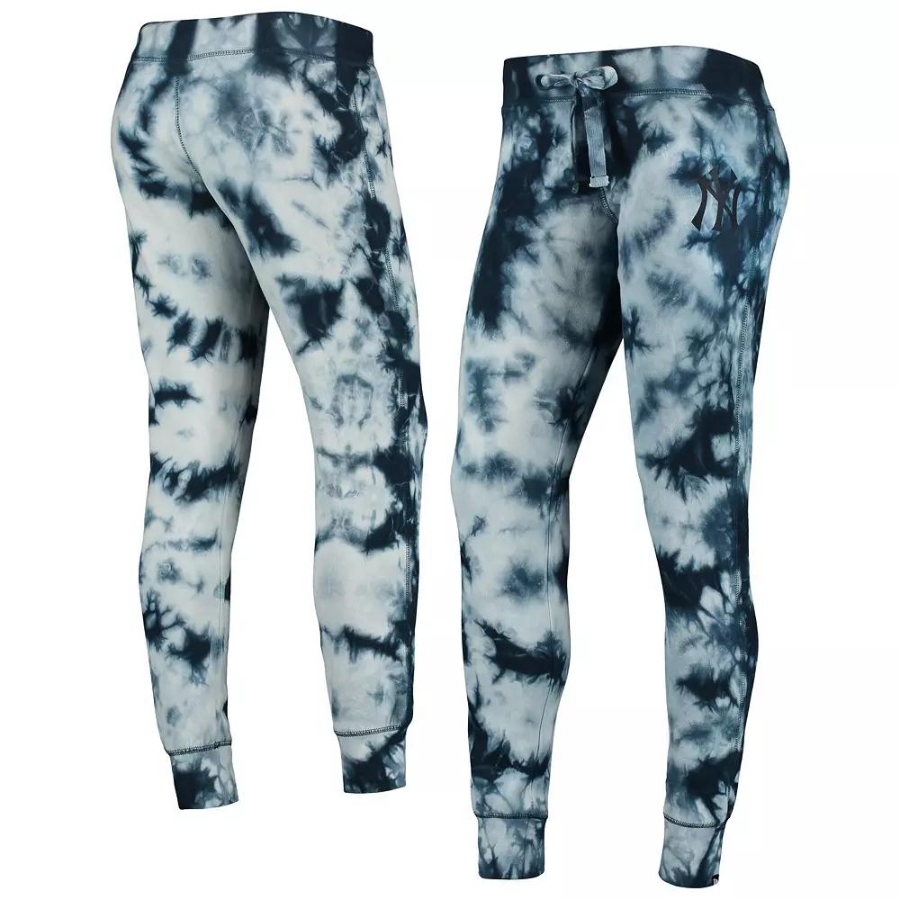 Women's New Era Navy New York Yankees Tie-Dye Jogger Pants, Size: Large, Blue Product Image