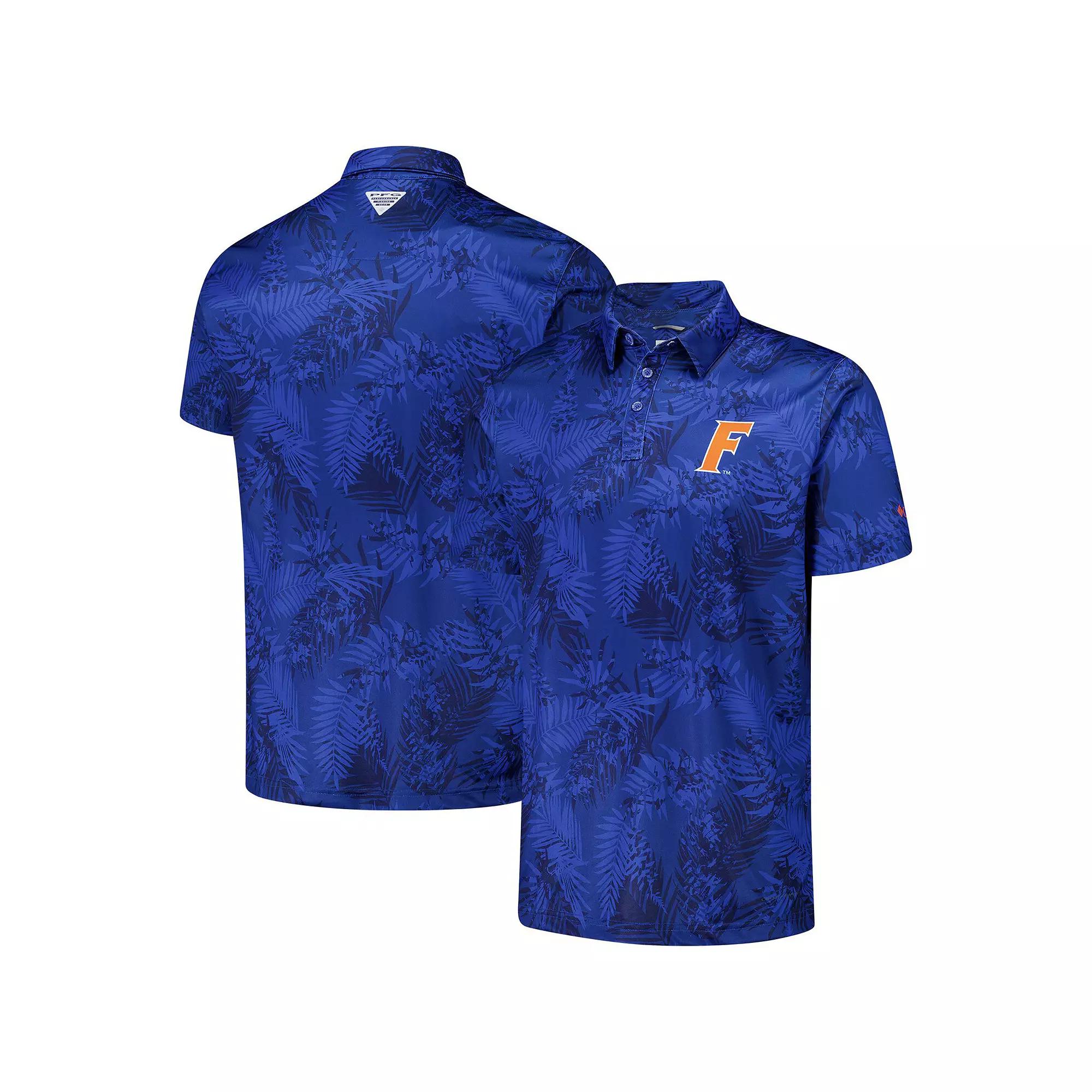 Men's Columbia Royal Florida Gators PFG Super Terminal Tackle Omni-Shade Bangalows Polo,  Product Image