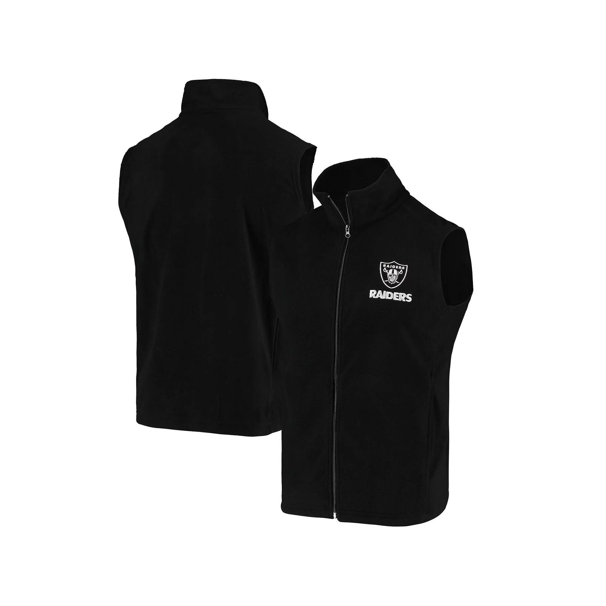 Men's Black Las Vegas Raiders Houston Fleece Full-Zip Vest,  Product Image