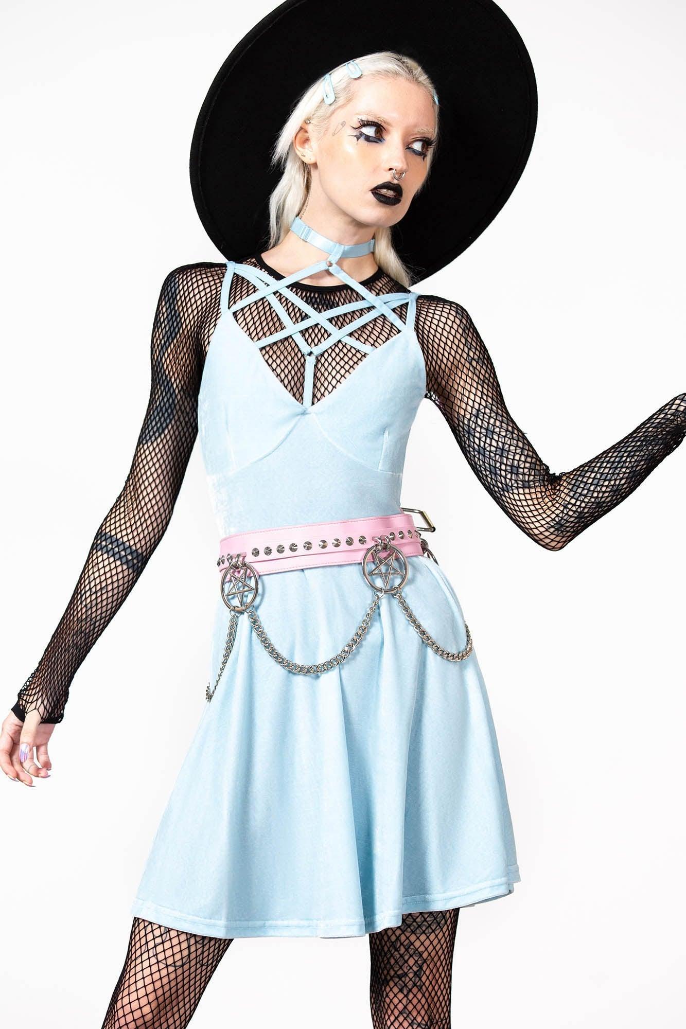 Magica Skater Dress [PASTEL BLUE] - Resurrect Female Product Image
