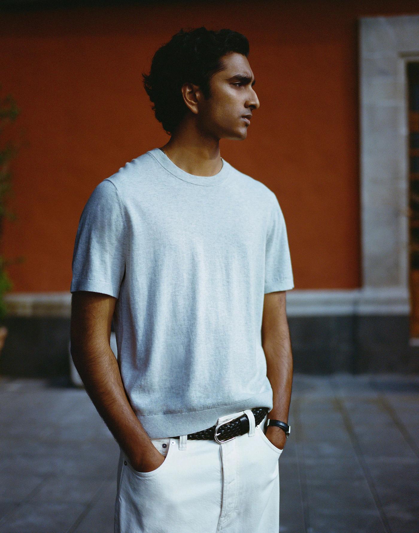 Cotton Crewneck Sweater Tee Product Image