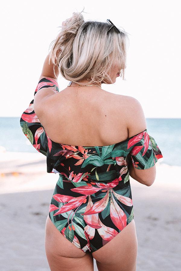 Waves Of Happiness Floral One Piece Swimsuit Product Image