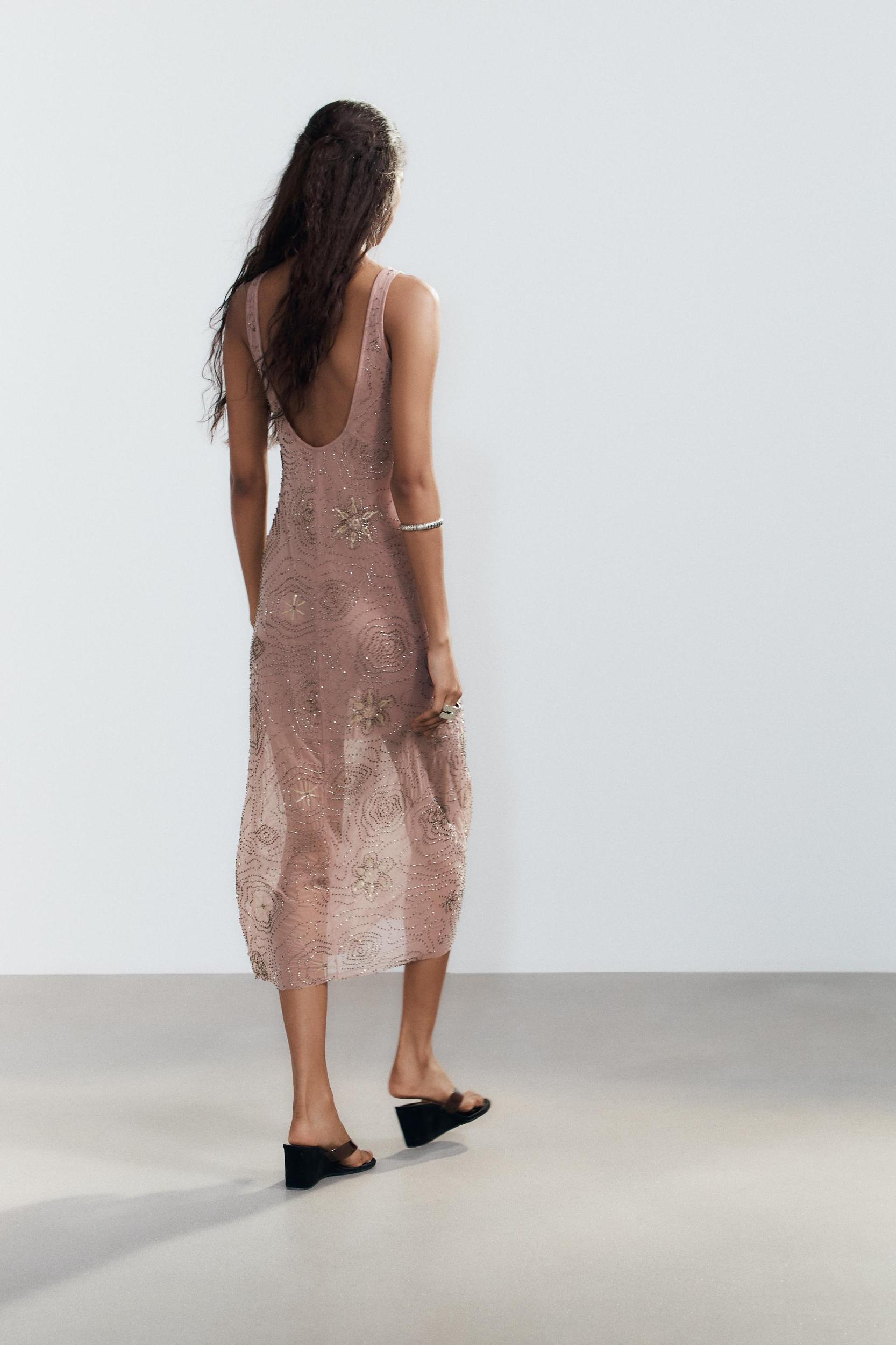 BEADED MIDI DRESS Product Image