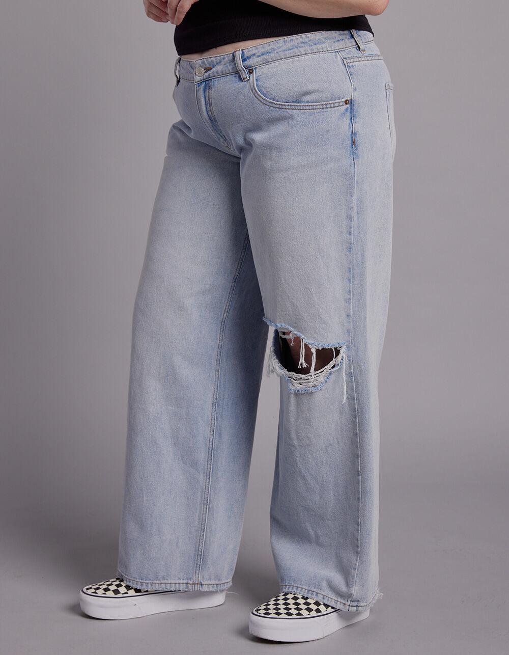 RSQ Womens Low Rise Baggy Jeans - LIGHT WASH Product Image