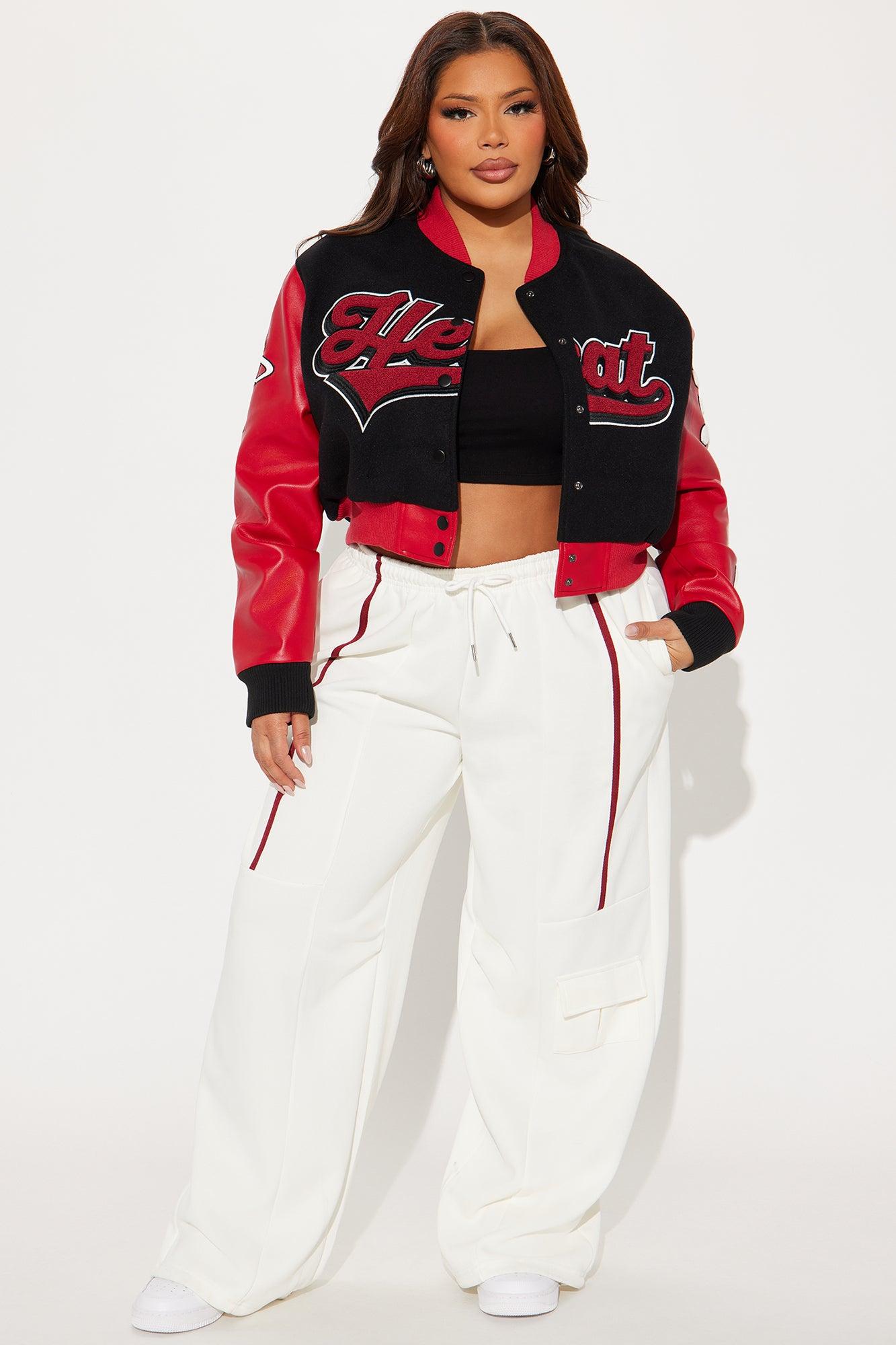 Miami Heat Bomber Jacket - Black Female Product Image