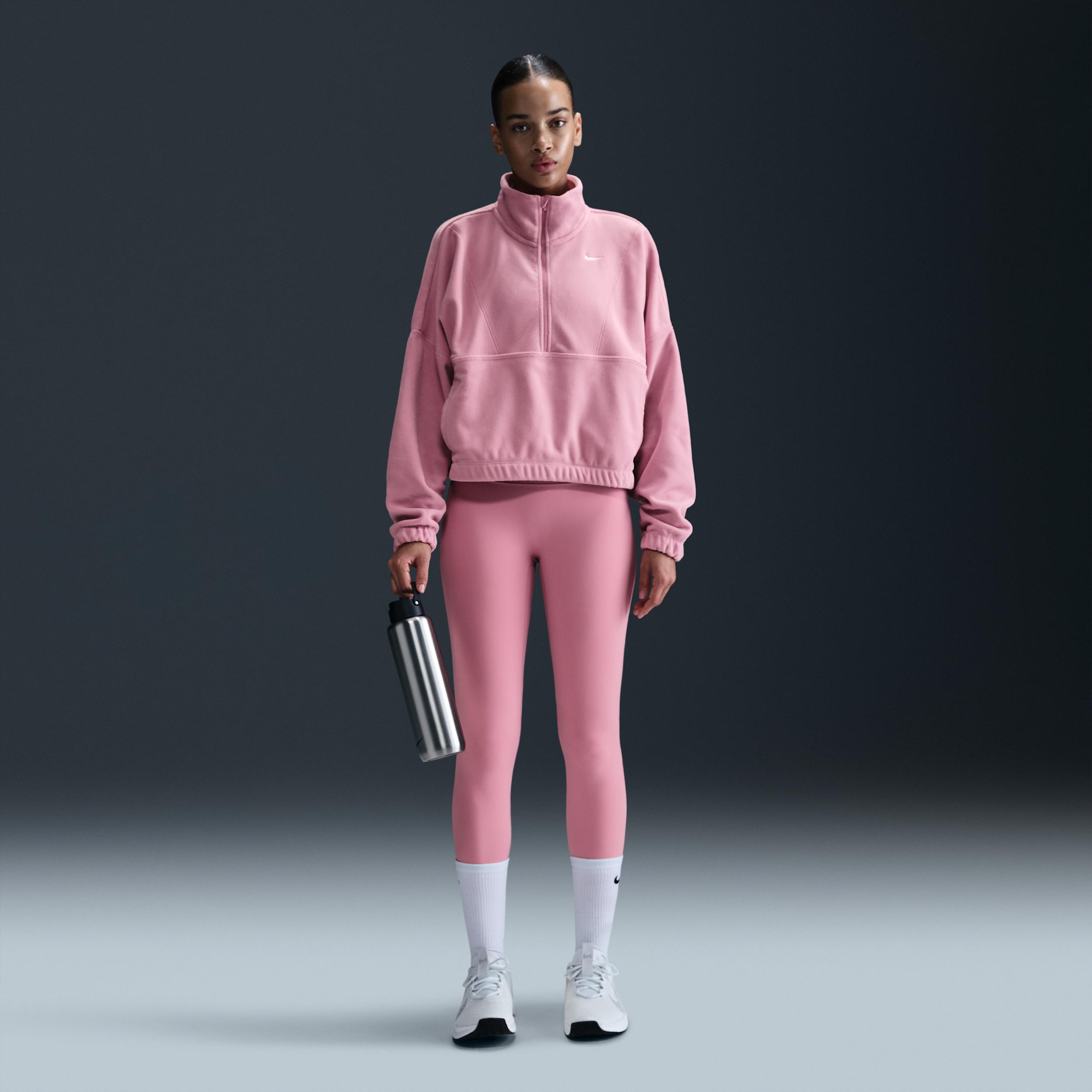 Nike Women's One Therma-FIT Oversized 1/2-Zip Fleece Top Product Image