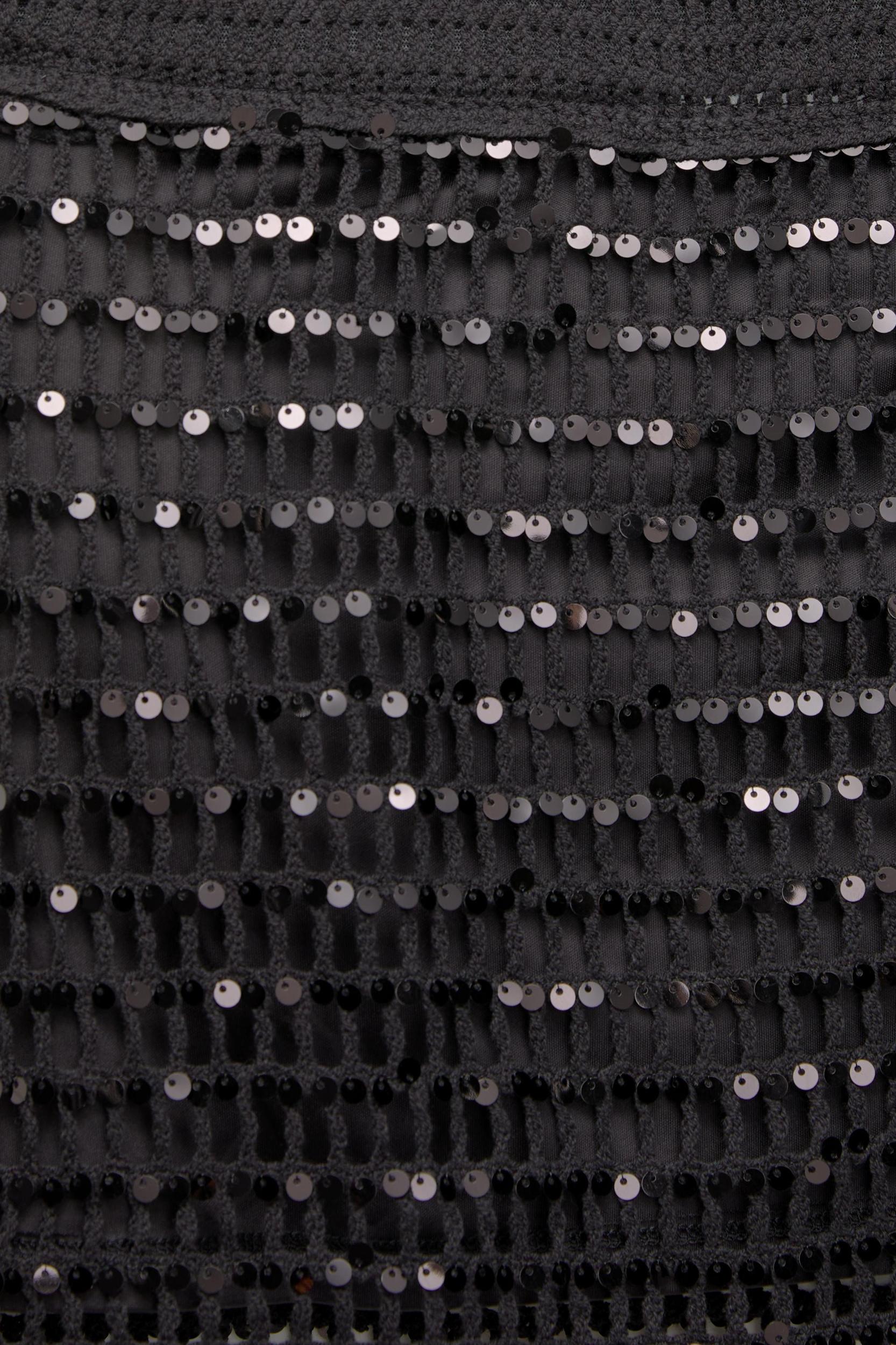 Sequined crochet mini skirt Product Image