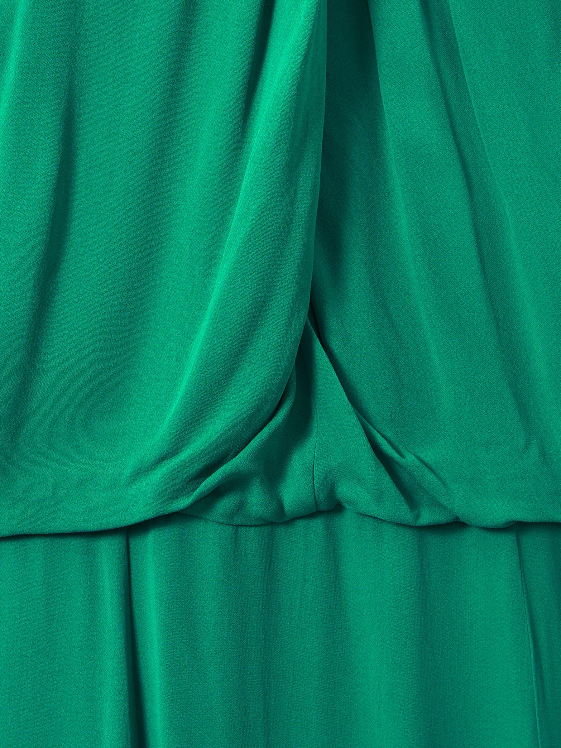 Drape Front Midi Dress in Green Product Image