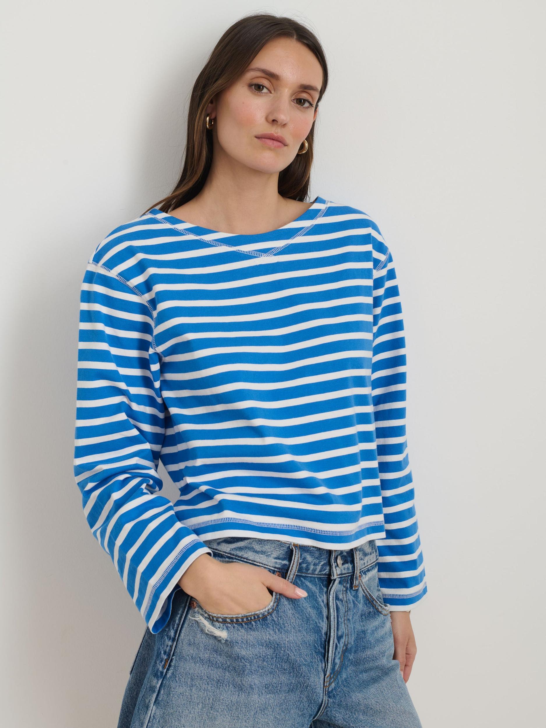 Marseille Striped Boatneck Tee In Cotton Product Image