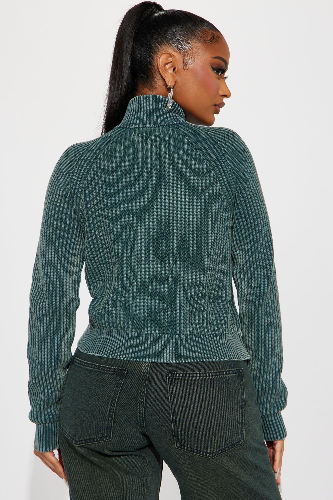Fashion Forward Sweater - Green Female Product Image