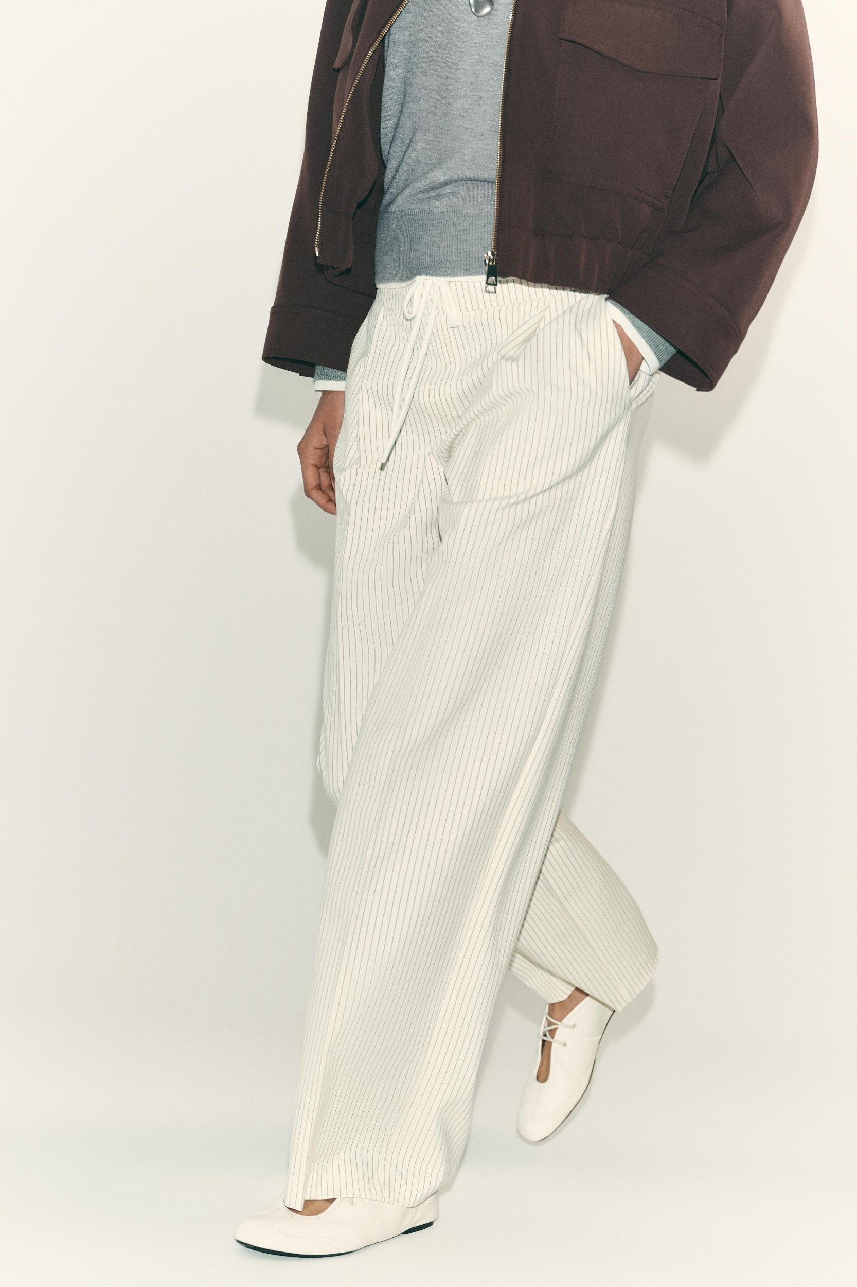 DOUBLE WAIST WIDE LEG PANTS Product Image