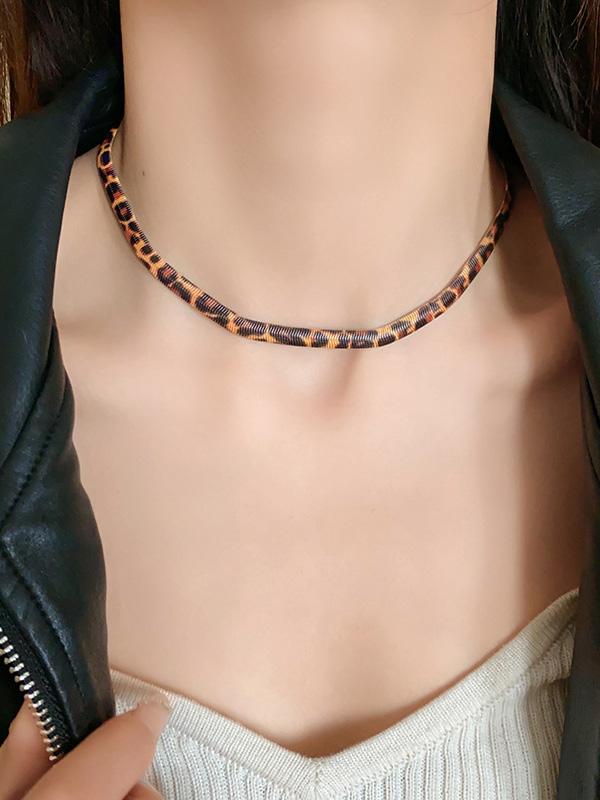 Leopard Snake Chain Necklaces Accessories Product Image