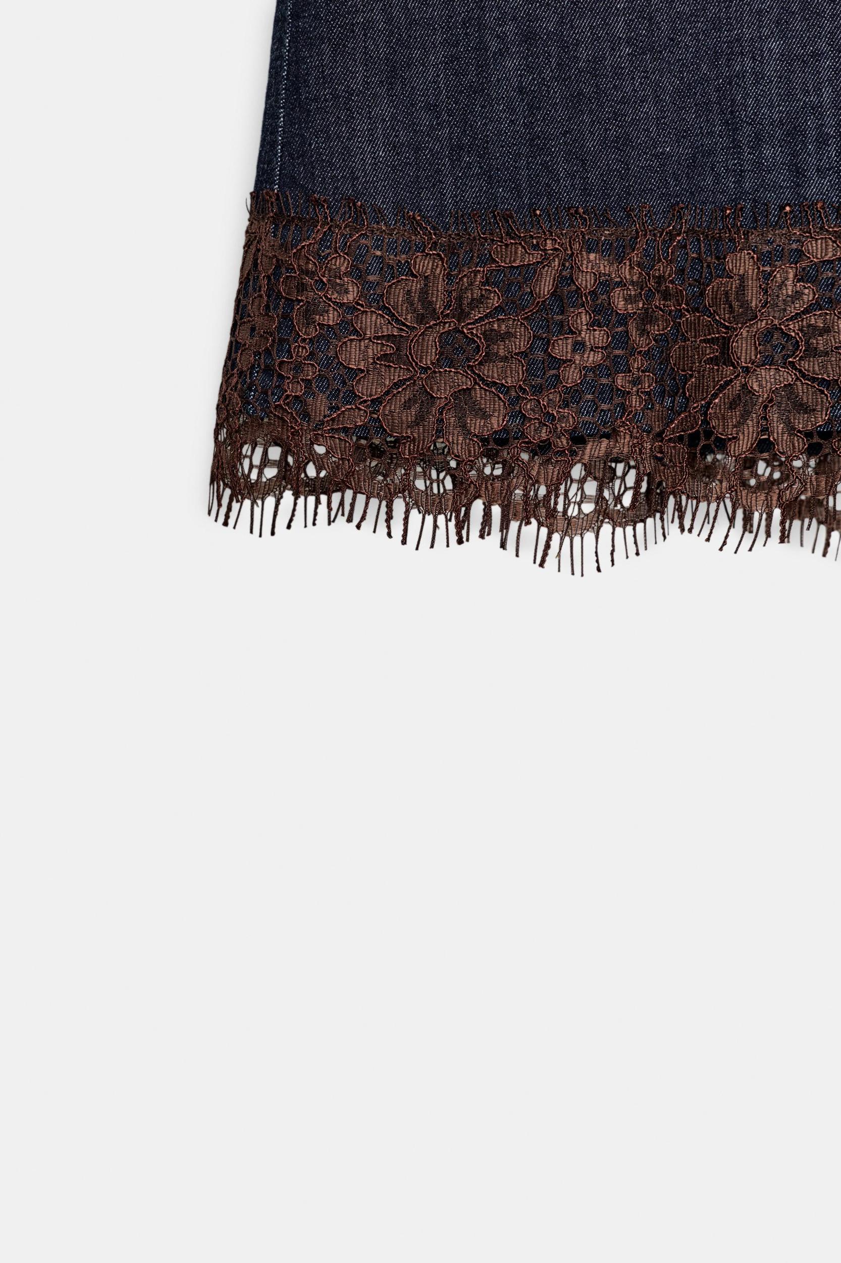 Z1975 DENIM LACE SKORT Product Image
