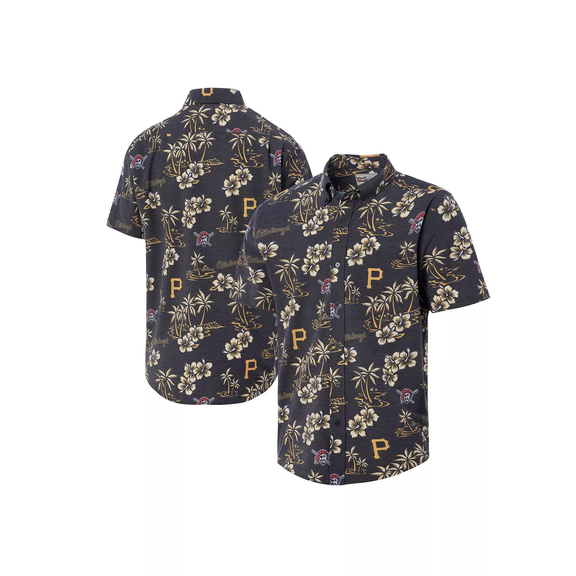 Men's Reyn Spooner Black Pittsburgh Pirates Kekai Button-Down Shirt,  Product Image