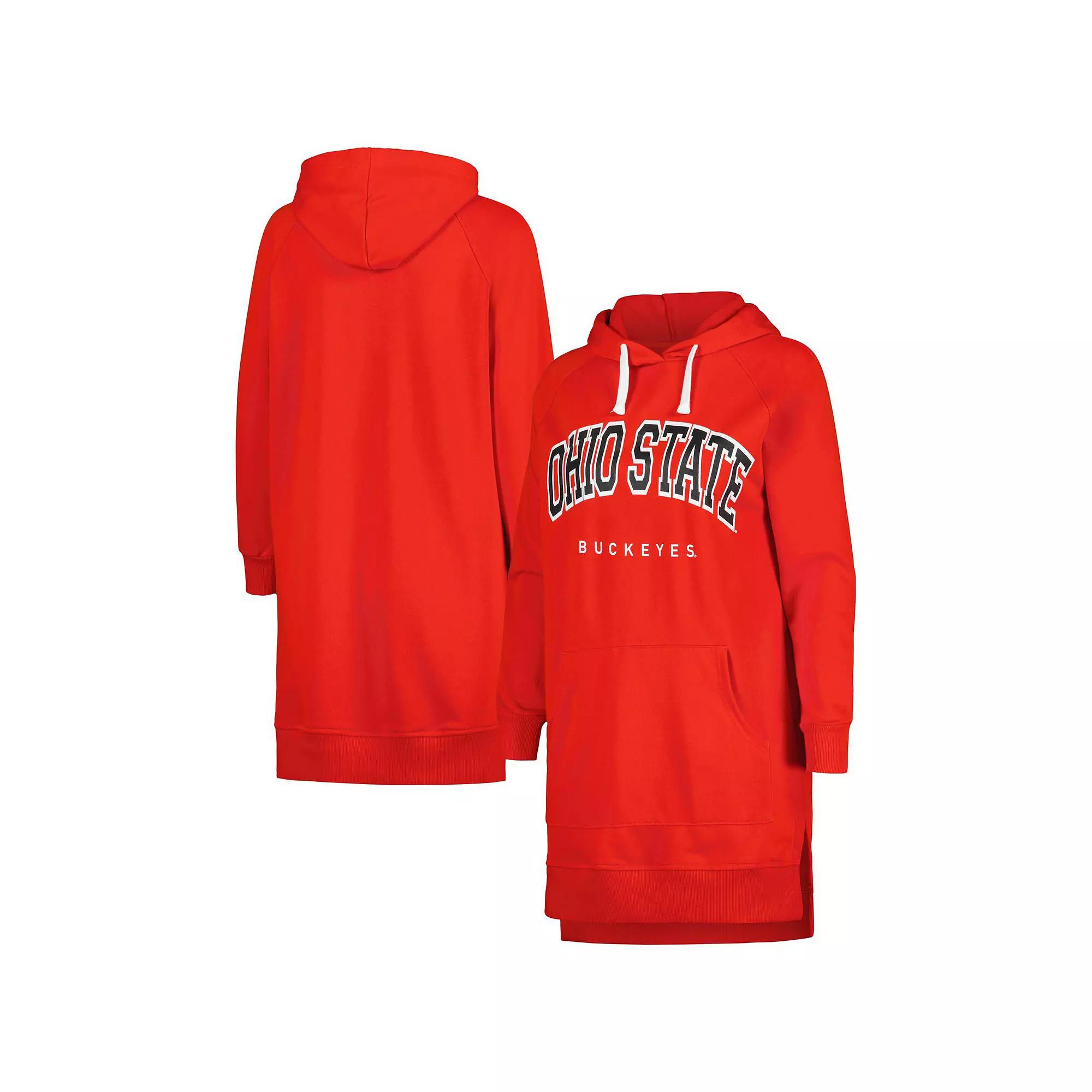 Women's Gameday Couture Scarlet Ohio State Buckeyes Take a Knee Raglan Hooded Sweatshirt Dress, Size: Medium, Red Product Image