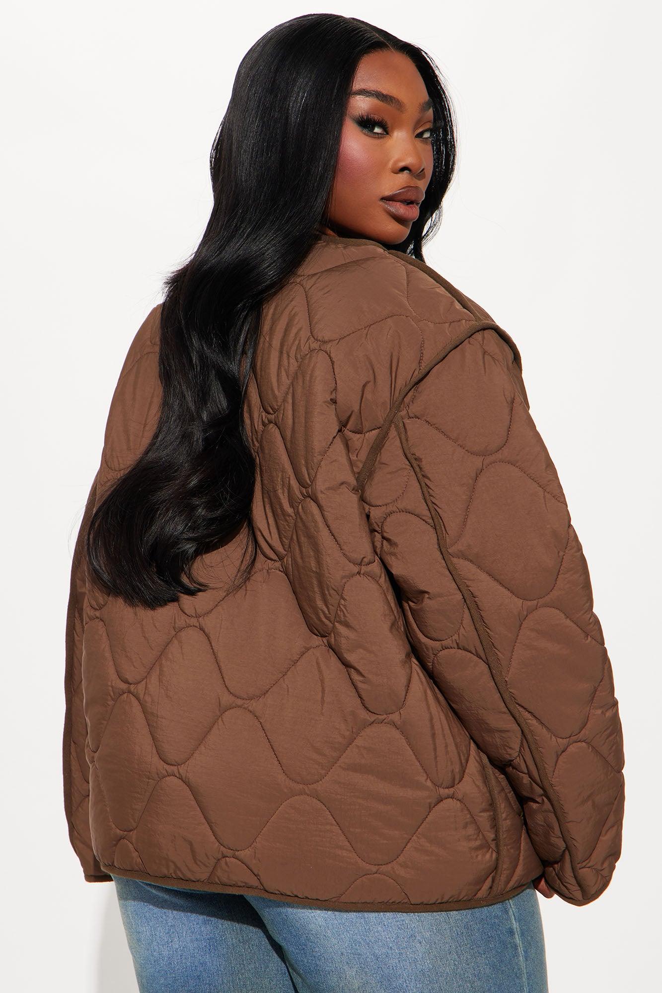 Slope Days Quilted Lightweight Jacket - Chocolate Female Product Image