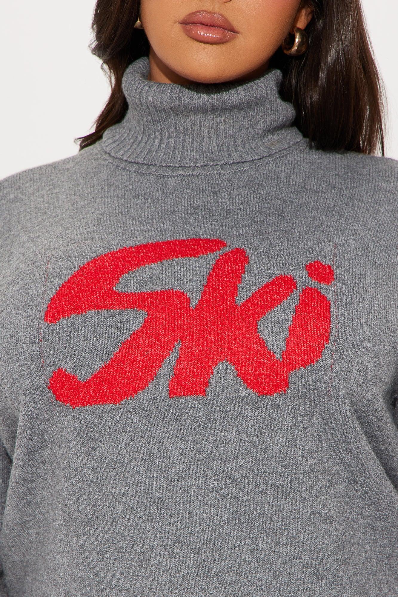 Ski Trip Turtle Neck Sweater - Grey/combo Product Image