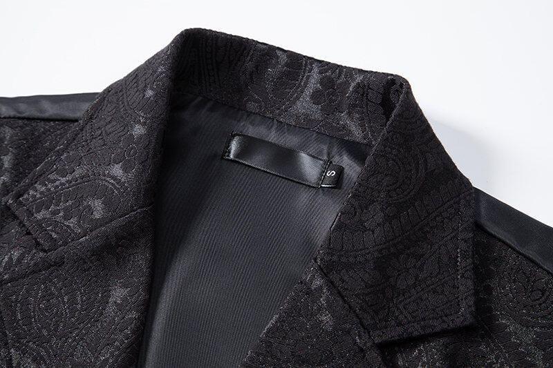 Notch Lapel Jacquard Button Vest Product Image