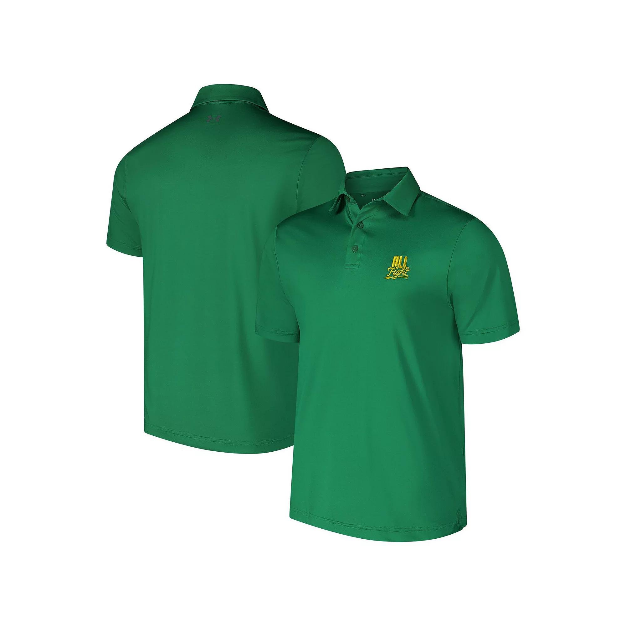 Men's Under Armour Kelly Green Notre Dame Fighting Irish Irish Wear Polo,  Product Image