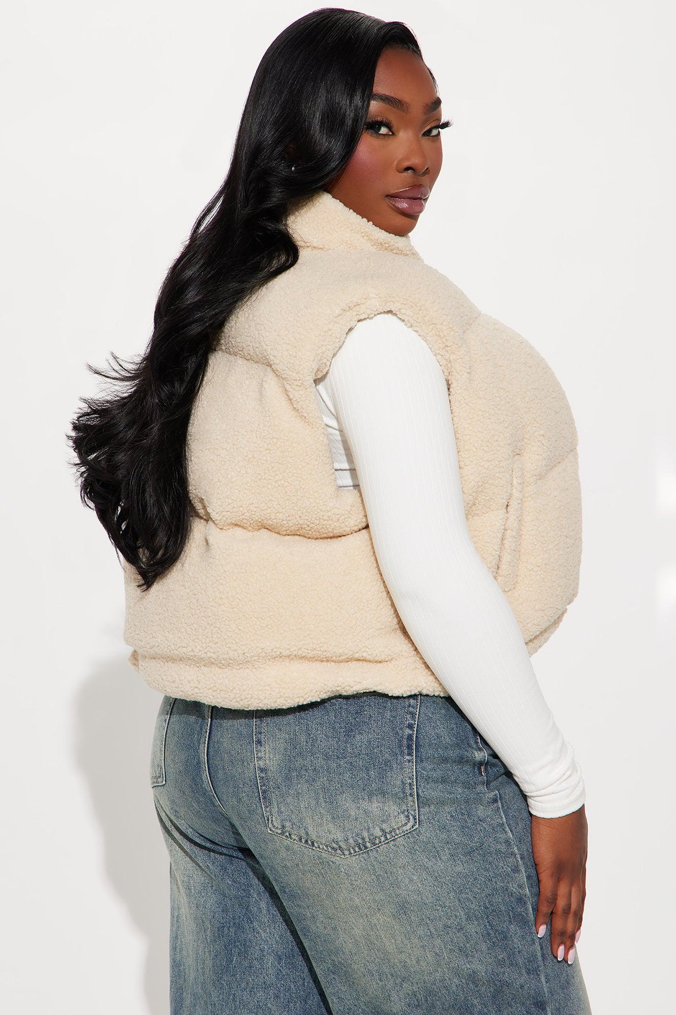 Conquering Mountains Sherpa Vest - Cream Product Image