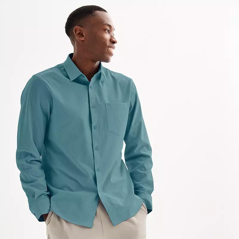 Men's FLX Slim Performance Untucked-Fit Button Down Long Sleeve Shirt,  Product Image