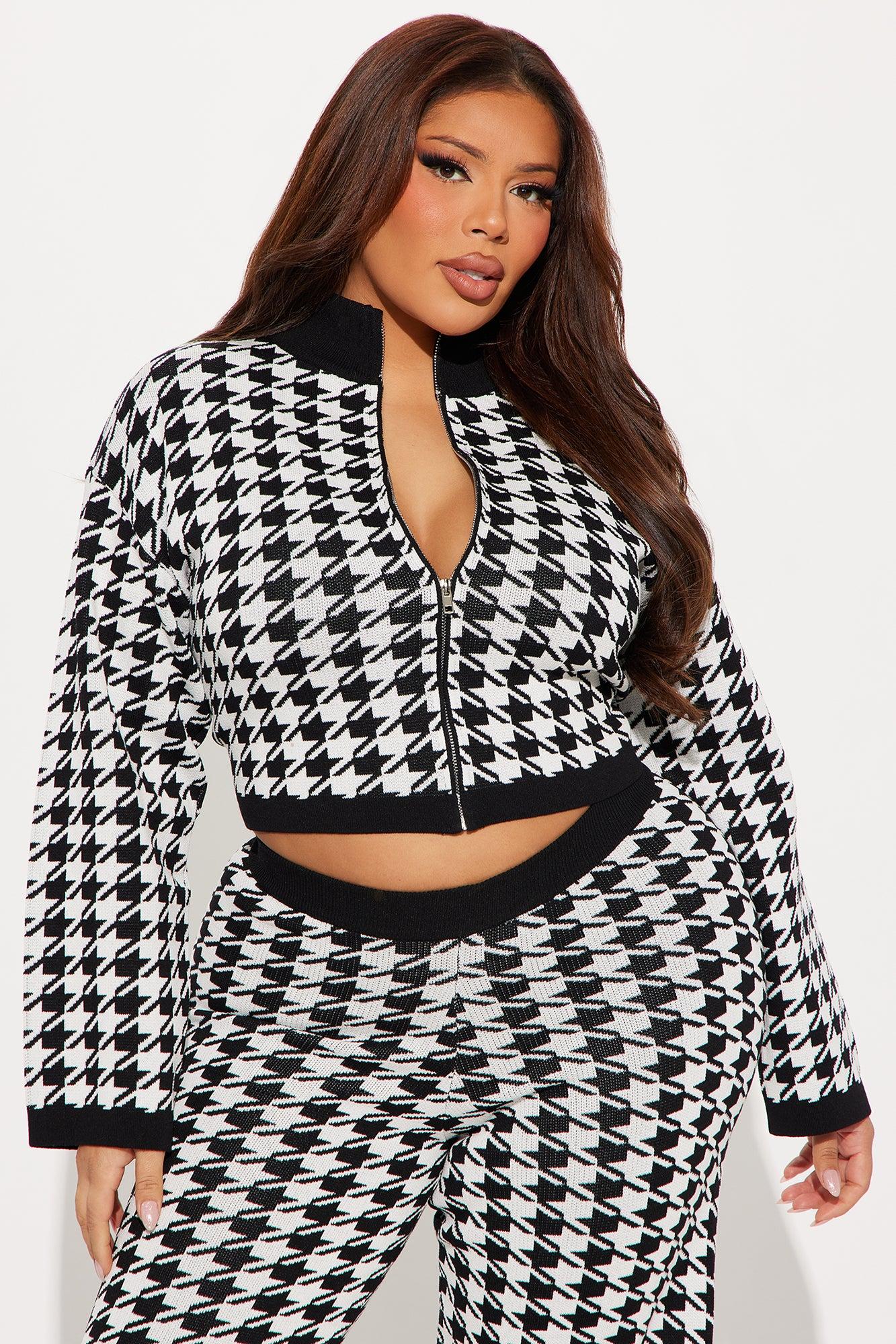 Do You Love Me Sweater Pant Set - Black/White Product Image