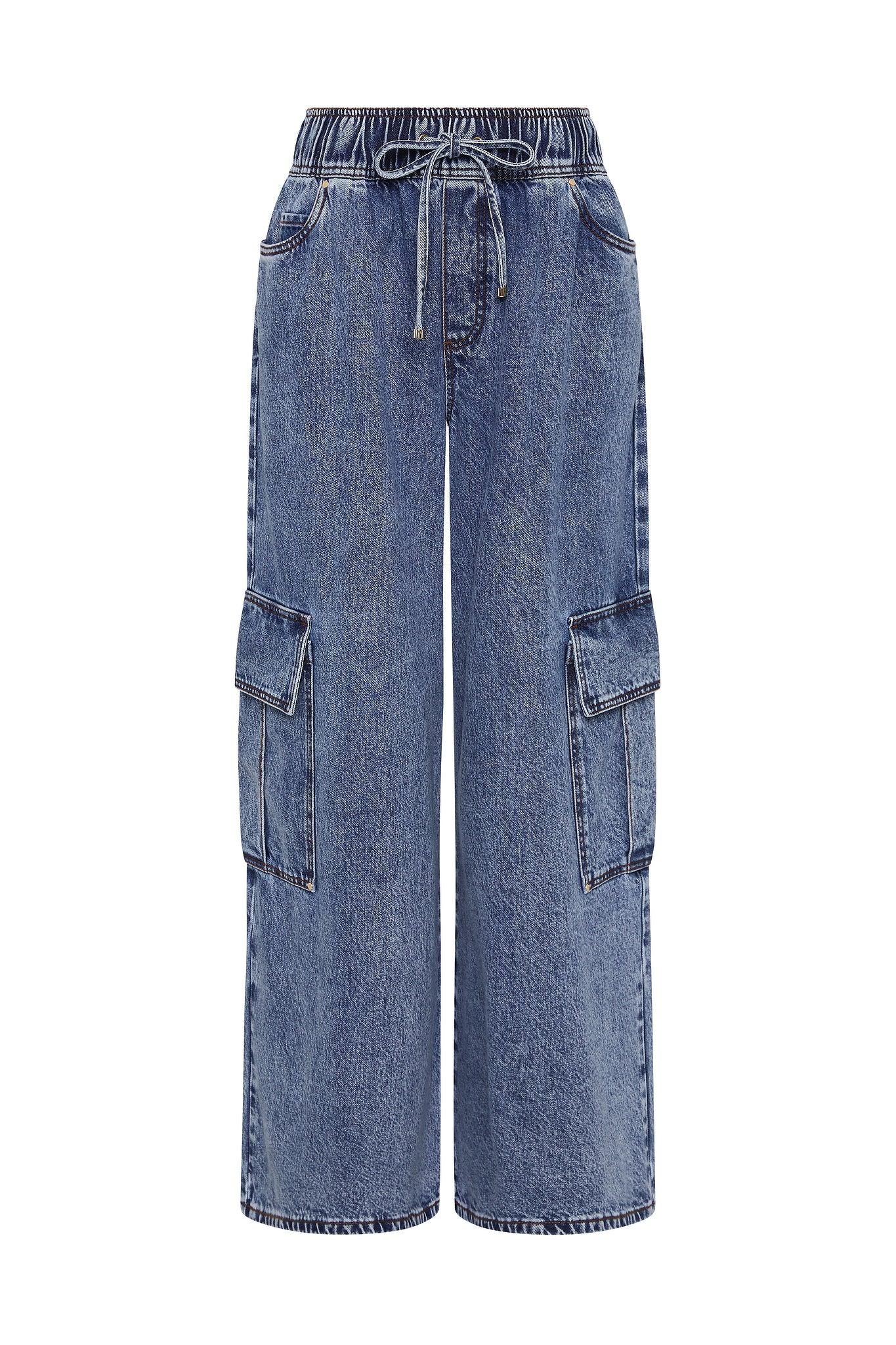 Sadie Denim Cargo Jeans Product Image